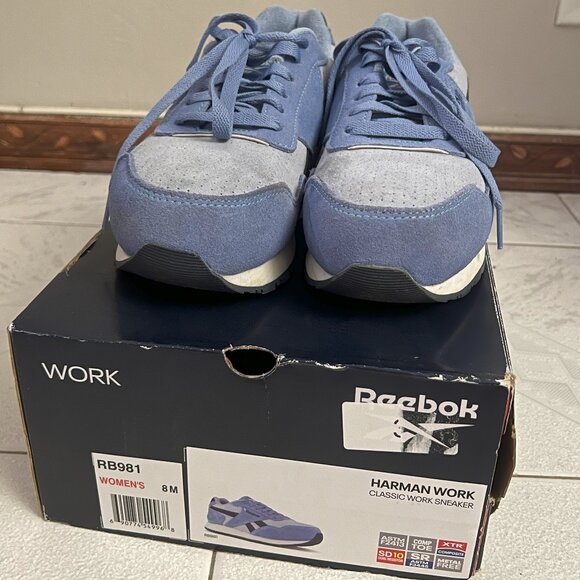 Reebok Women's Rb981 Harman Composite Toe Classic Work Sneaker Blue Safety, sz8 - Picture 1 of 4